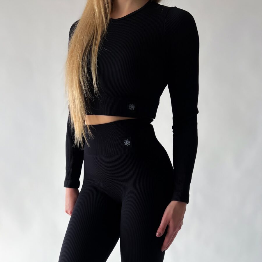 Seamless Longsleeve Top - black - Image 2