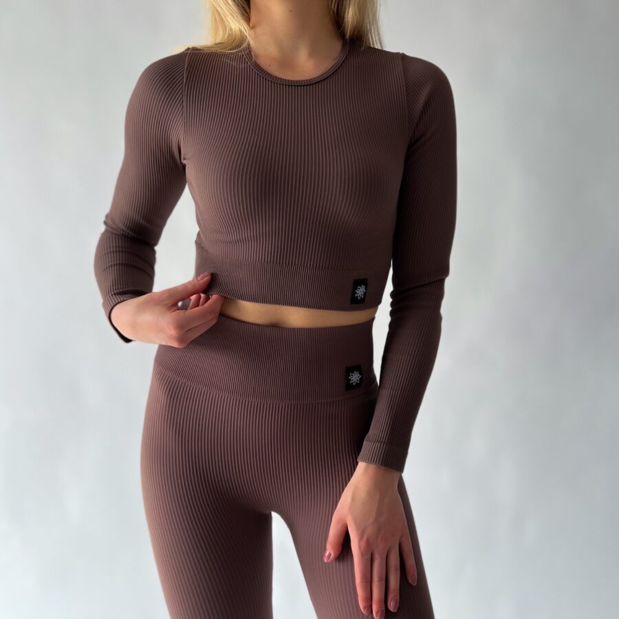 Seamless Longsleeve Top - coffee